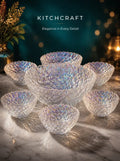 KitchCraft Iridescent Glass Bowl Set