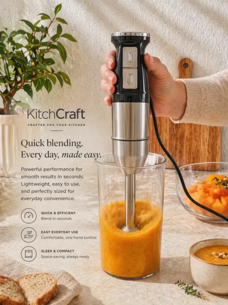 KitchCraft Immersion Hand Blender