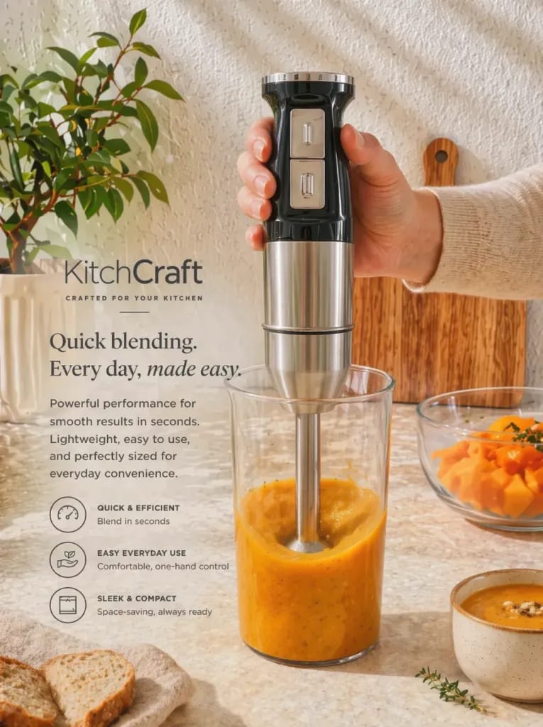 KitchCraft Immersion Hand Blender