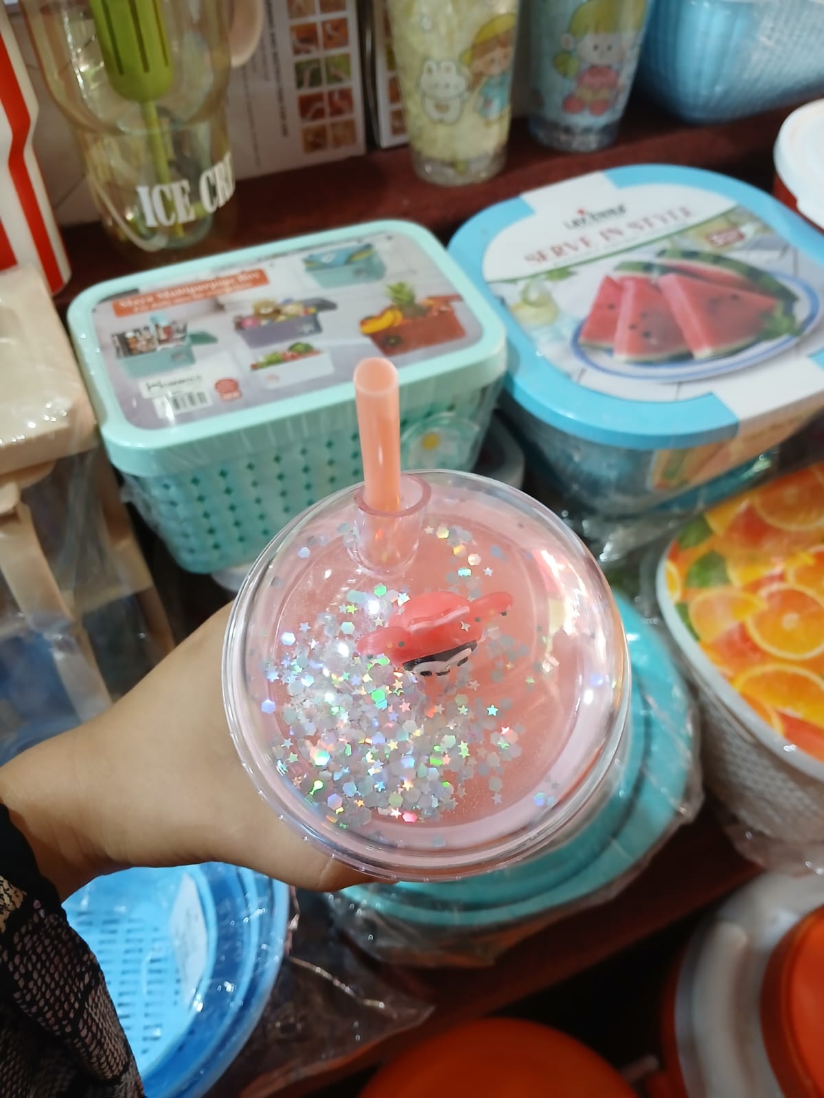 Cute Cartoon Freezing Tumbler with Straw (450ml / 15 oz)