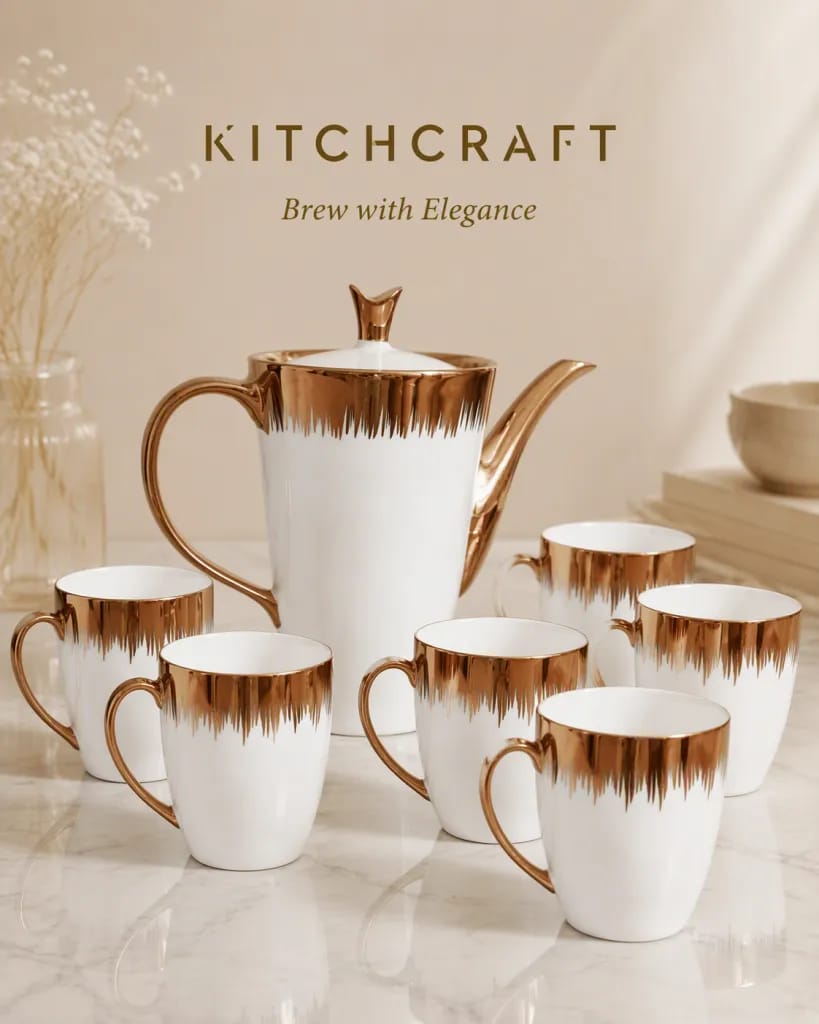 KitchCraft Rose Gold Tea & Coffee Set – Brew with Elegance