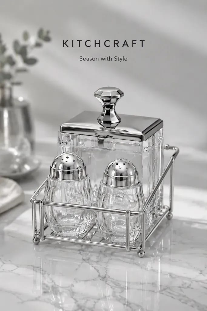 Kitchcraft Luxury Spice Jar & Shaker Caddy Set