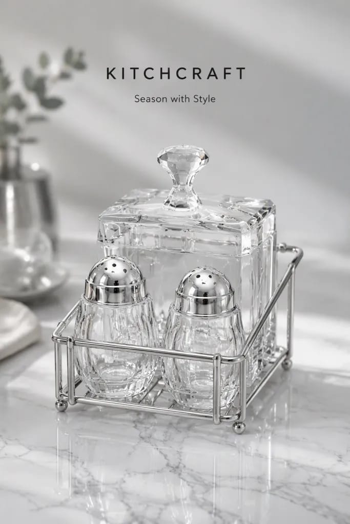 Kitchcraft Luxury Spice Jar & Shaker Caddy Set