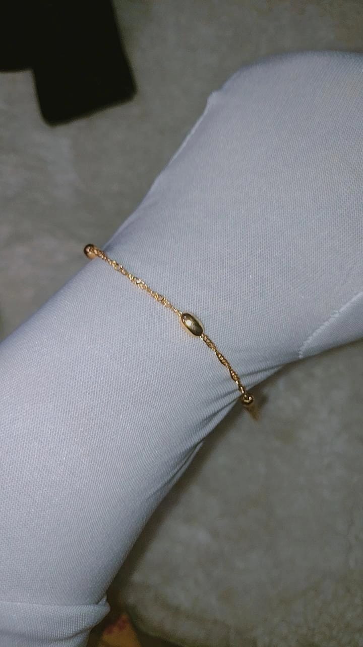 gold-toned station chain bracelet
