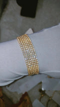Multi-Row Rhinestone Tennis Bracelet / Bangle