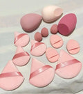 Teardrop Powder Puffs: Large, soft fabric powder puffs
