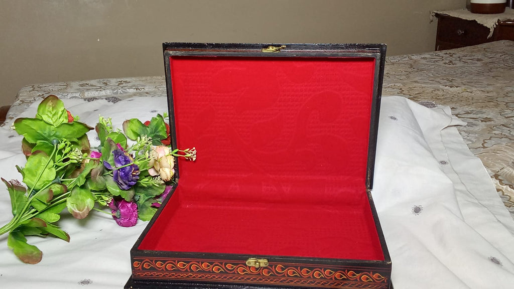 hand-crafted wooden Quran box combines traditional art with practical storage.