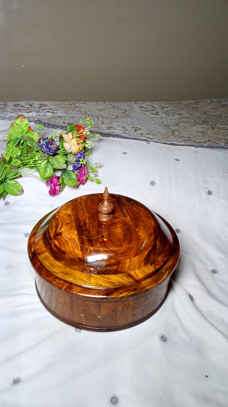 handcrafted wooden Roti Casserole / Hot Pot