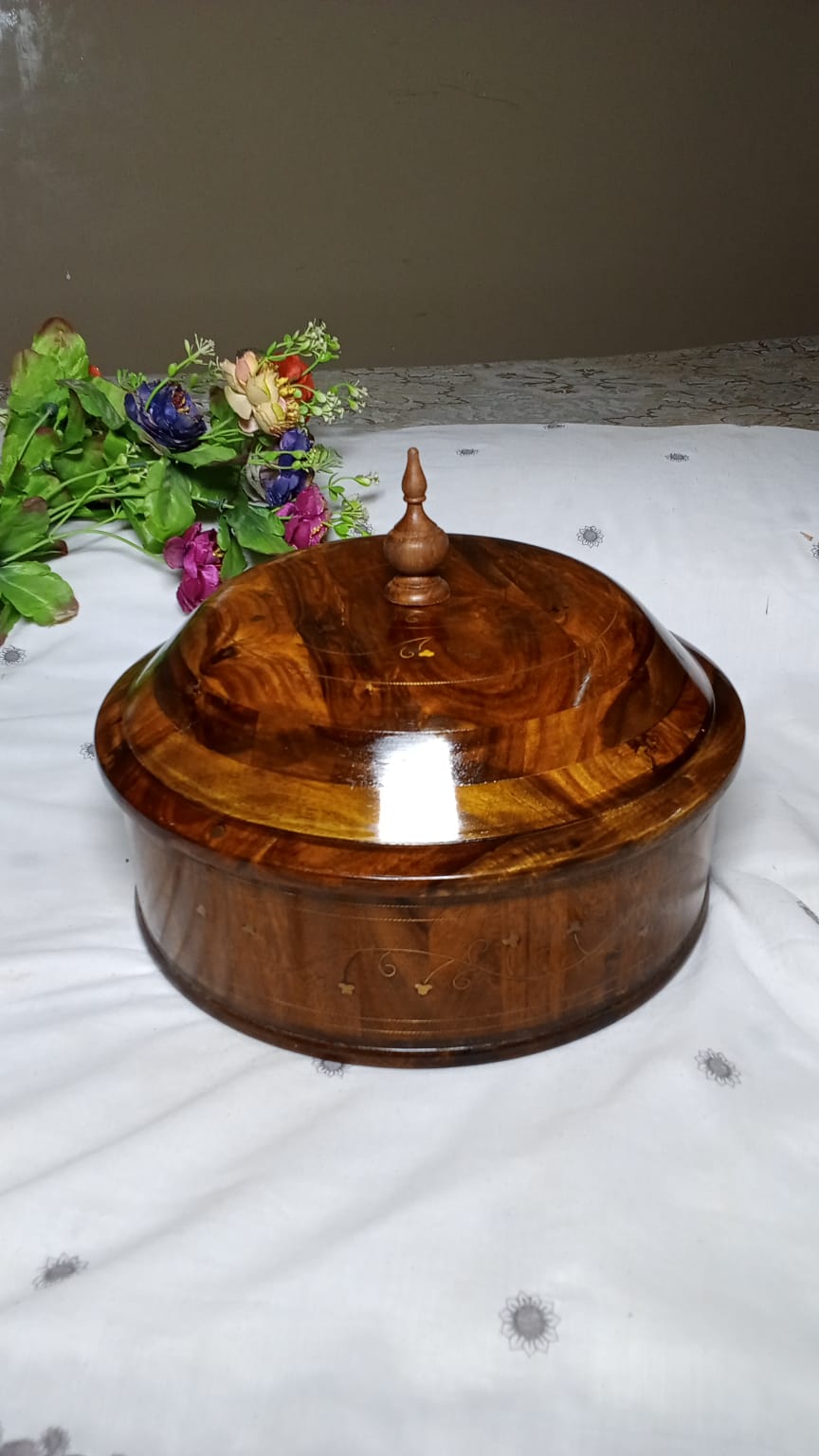handcrafted wooden Roti Casserole / Hot Pot