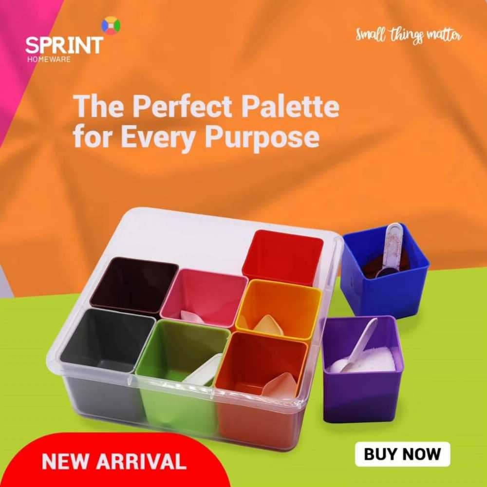 9-in-1 Multi-Colour Masala Box – Large Spice Organizer for Kitchen