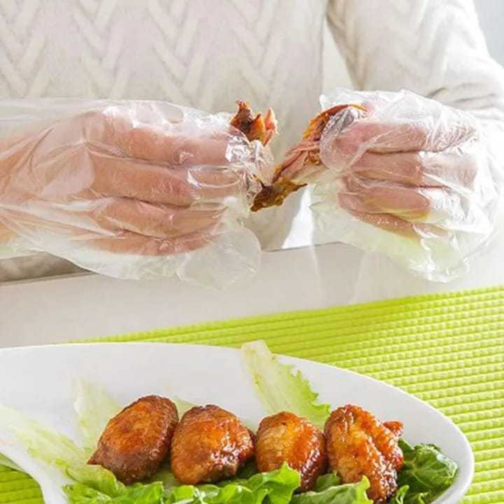 Disposable Plastic Gloves (Pack of 100) – Food Safe Transparent Hand Protection