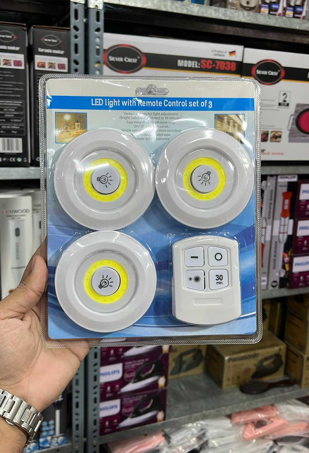 Remote Control LED Puck Lights (3 Pack) – Wireless Tap Light for Closet