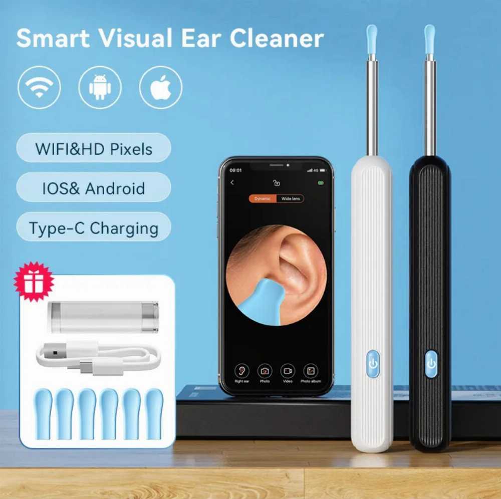 Smart Visual Ear Cleaner – HD Camera Ear Wax Removal Tool with LED Light