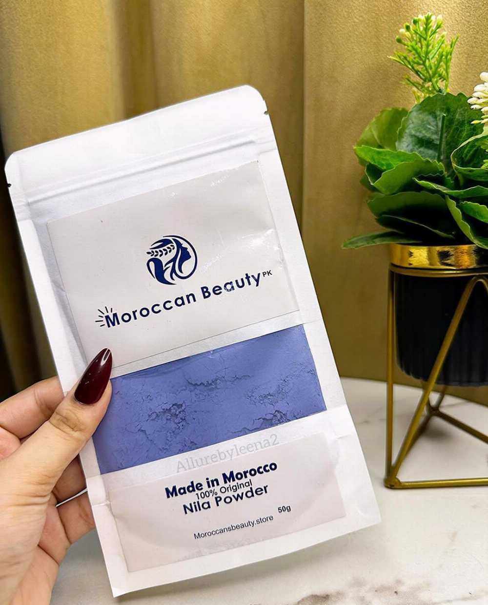 Pure Moroccan Nila Blue Powder – 100% Natural Skin Brightening Treatment