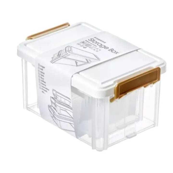 3Pcs Set Multi-Purpose Stackable Storage Box – Transparent Kitchen Organizer
