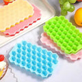 Honeycomb Silicone Ice Cube Tray – 37 Cells Hexagonal Mold with Lid