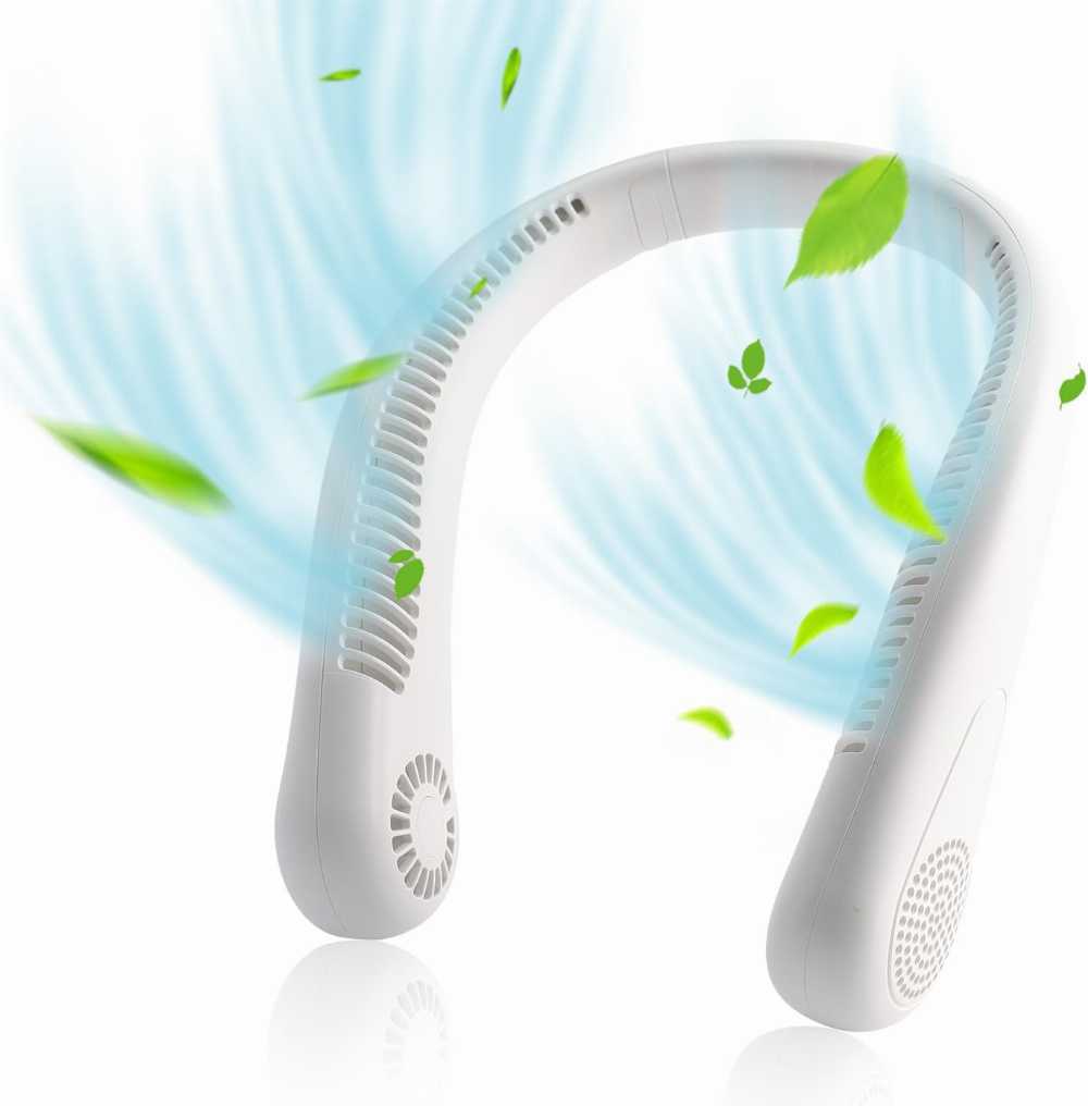 Portable Neck Fan – USB Rechargeable Bladeless Cooling System