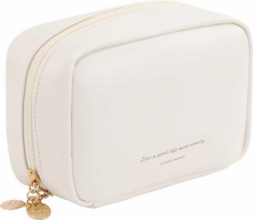 Large Travel Makeup Bag – Waterproof PU Leather Cosmetic Organizer