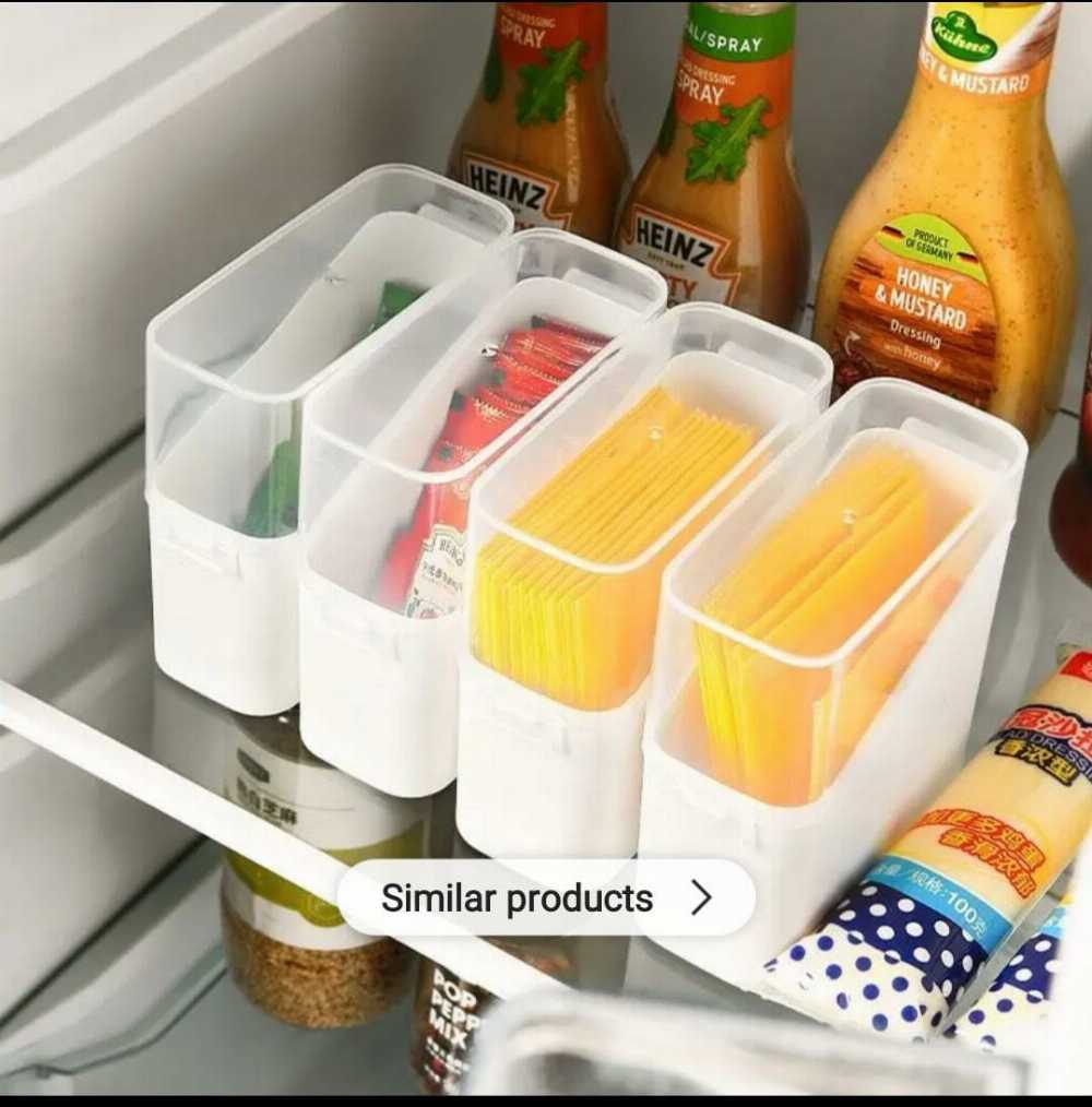 Stackable Fridge Organizer Bin with Lid – Clear Food Storage for Snacks & Cheese