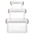 3Pcs Set Multi-Purpose Stackable Storage Box – Transparent Kitchen Organizer