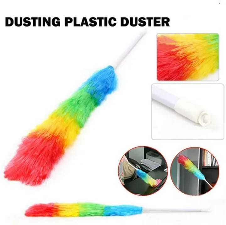 Rainbow Microfiber Duster – Static Charge Dust Remover for Home & Car