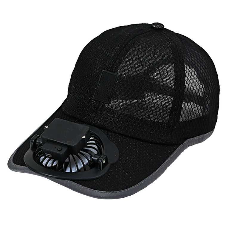 Summer Fan Sunhat – Breathable Mesh Cap with USB Type-C Charging Fan