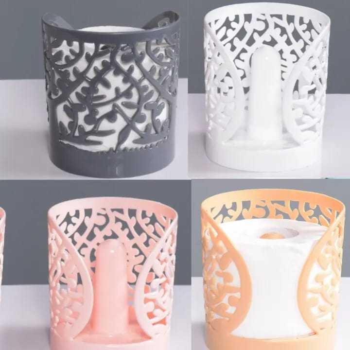 Floral Round Tissue Holder – Stylish Decorative Organizer for Home & Office